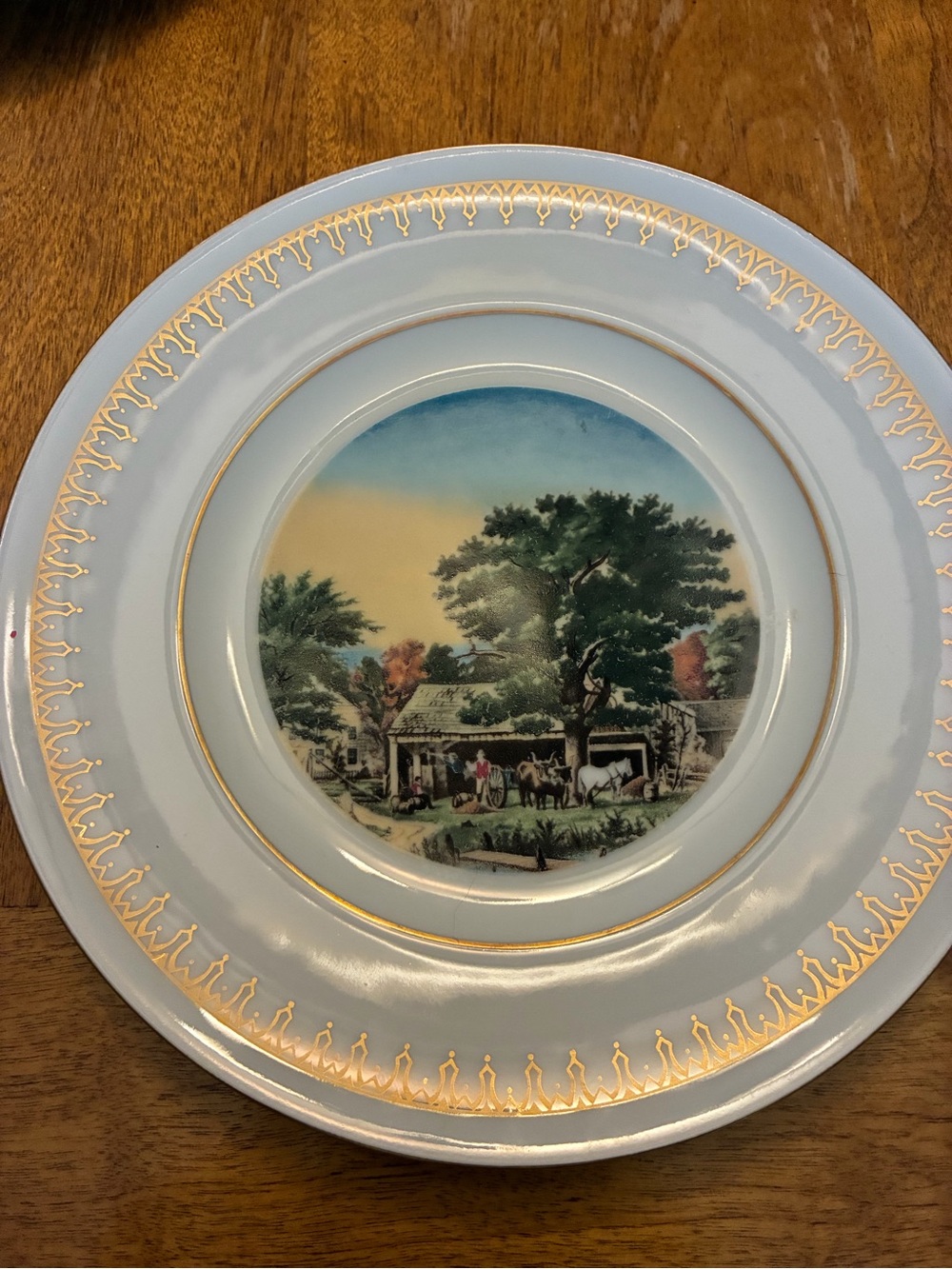 Courier & Ives Plate Collection Set of 4 Different Icon Scenes
